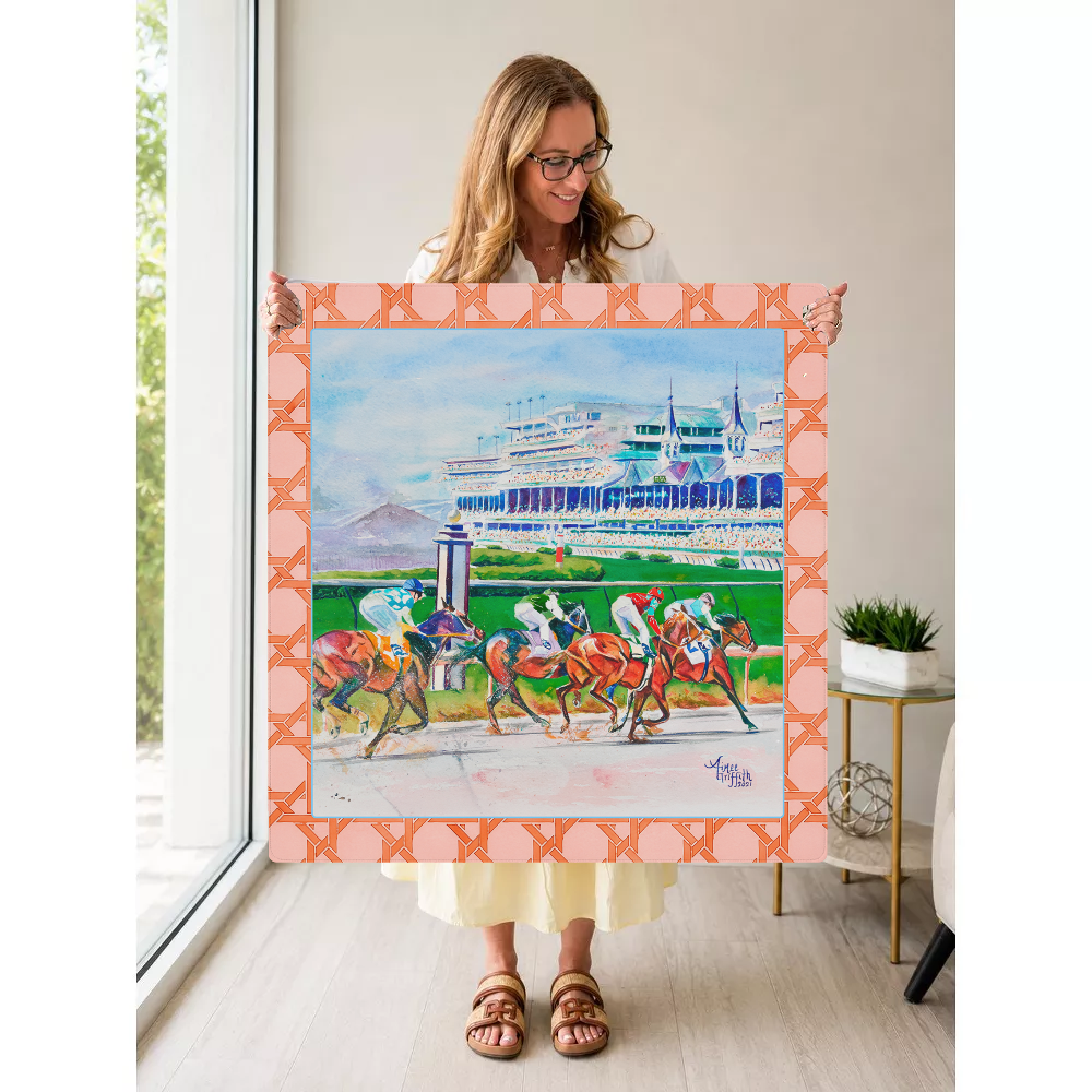 Derby Day Dash mahjong mat — Held Mat Portrait