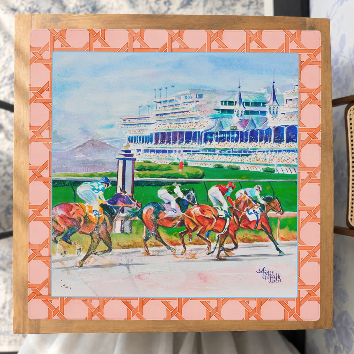 Derby Day Dash mahjong mat — Studio Overhead