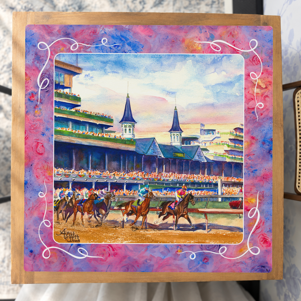 Derby Sunset mahjong mat — Studio Overhead