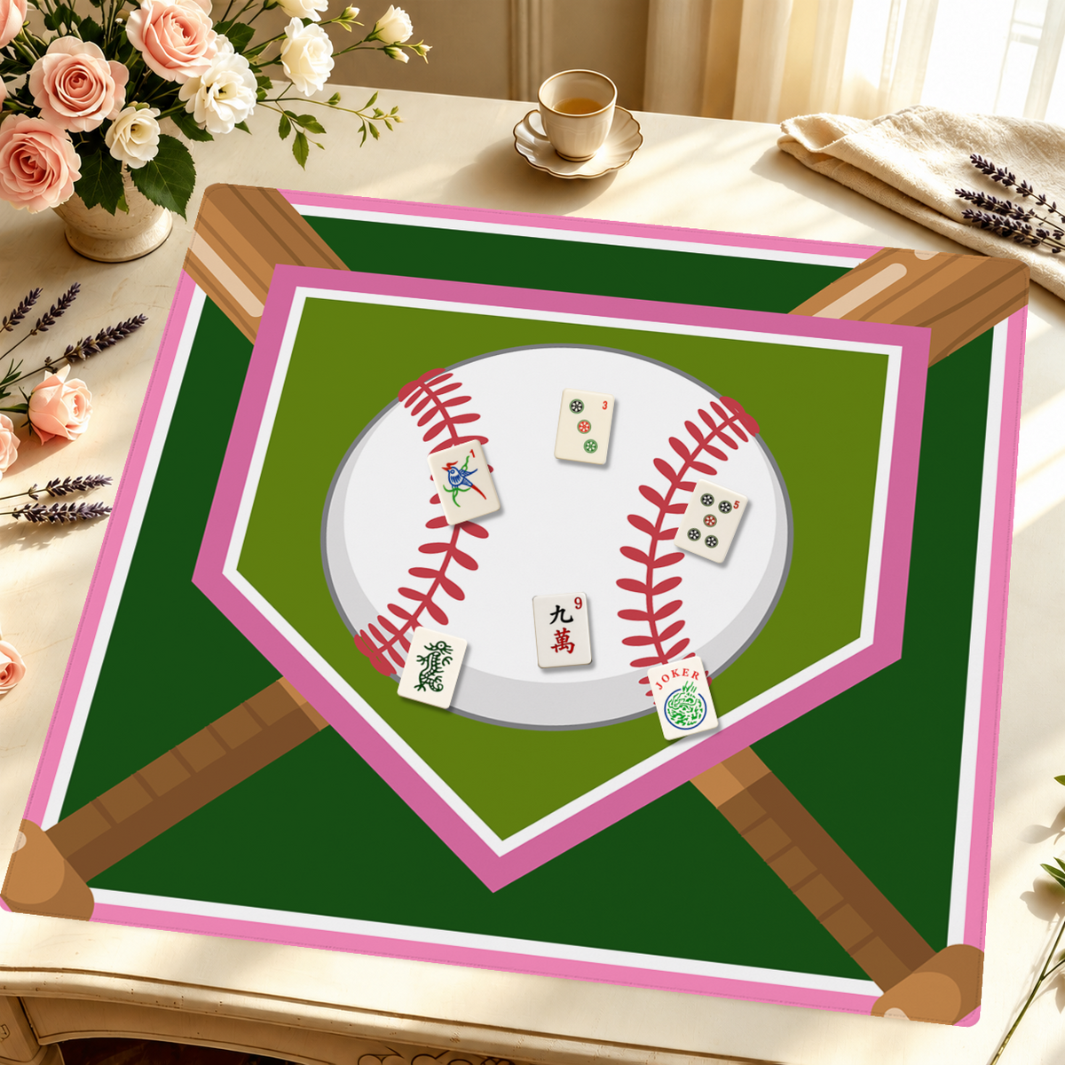 Diamond Darling mahjong mat — Styled Tile Table
