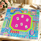 Dots & Doodles mahjong mat — Styled Tile Table