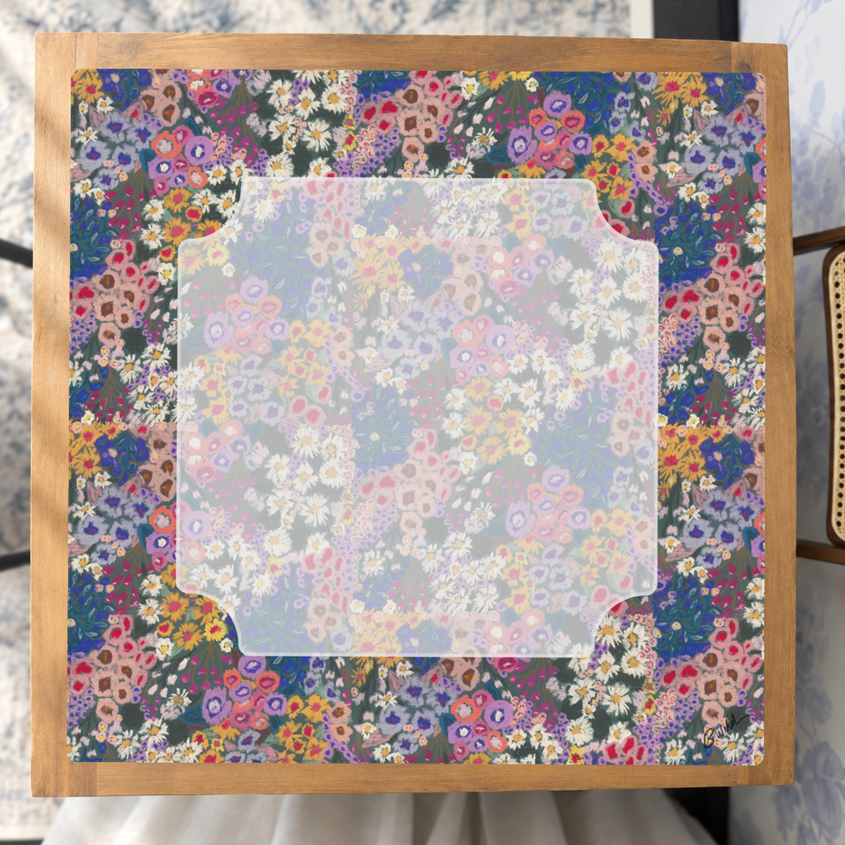 Dots in Bloom mahjong mat — Studio Overhead