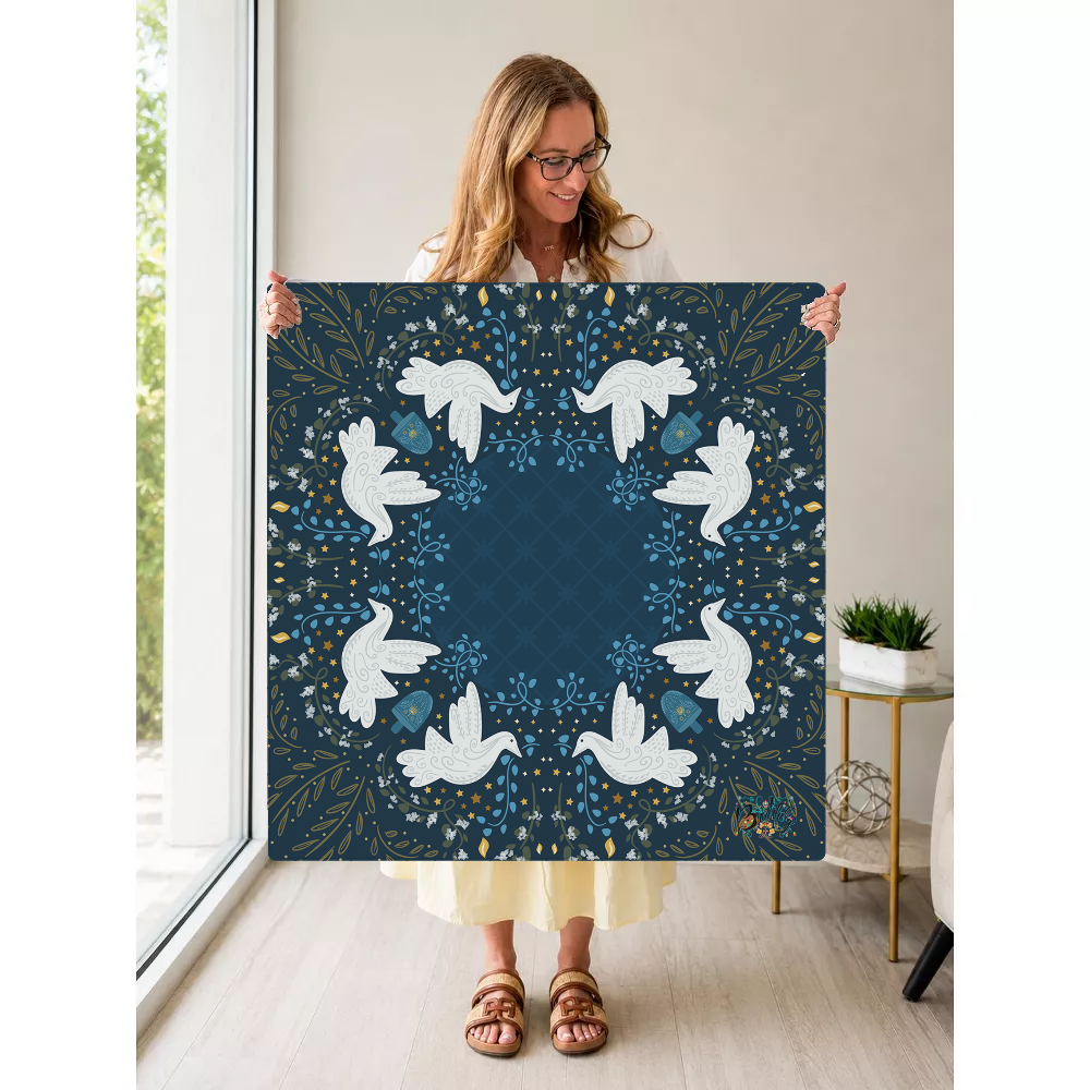 Dove of Peace mahjong mat — Held Mat Portrait