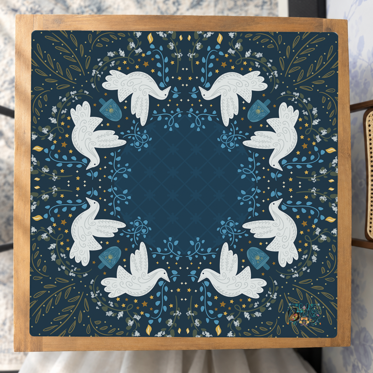 Dove of Peace mahjong mat — Studio Overhead