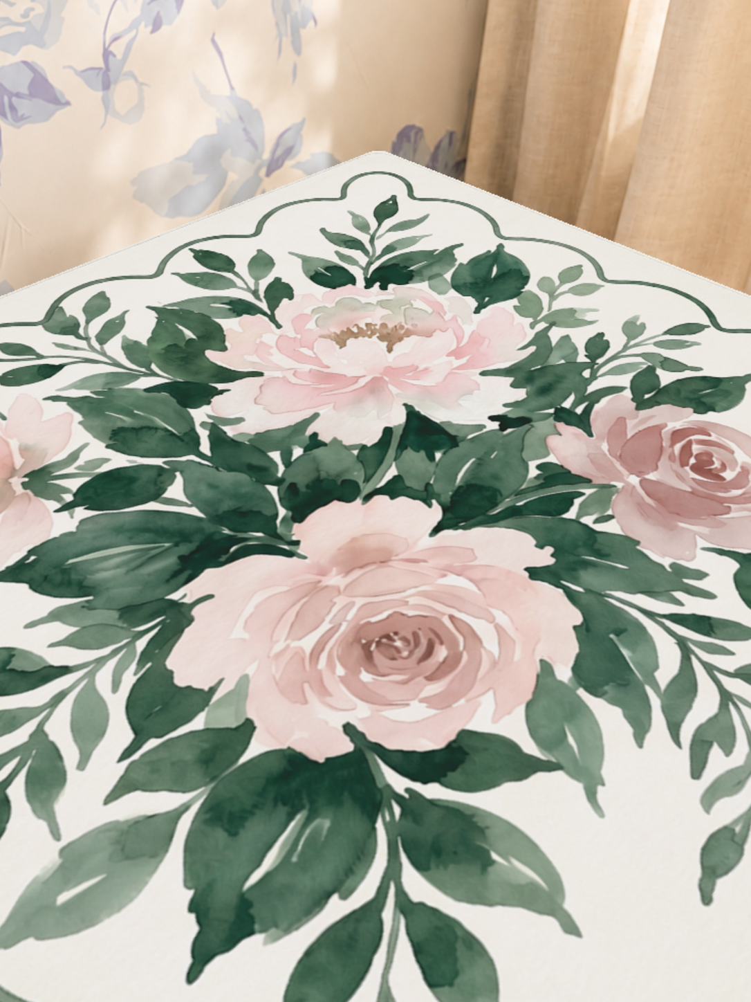 Mahjong by SI™ Peony Rose Garden Mahjong Mat