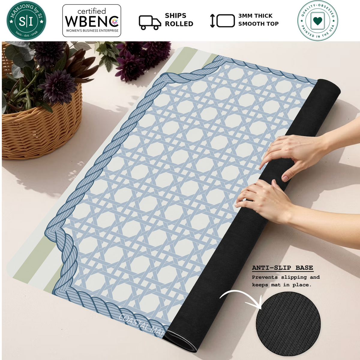 Mahjong by SI™ Coastal Cottage Mahjong Mat