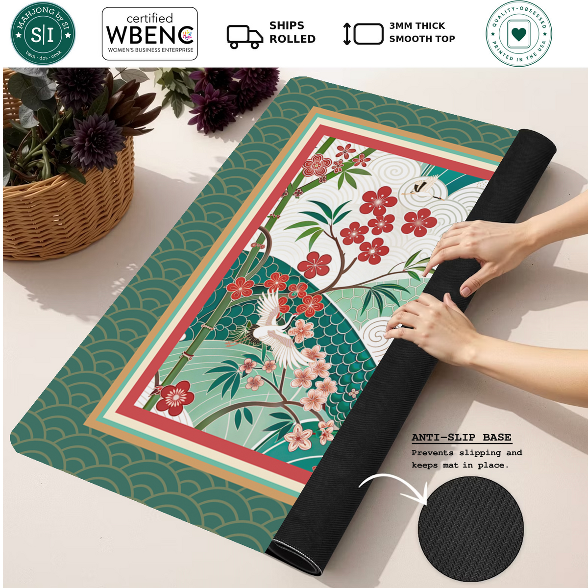 Mahjong by SI™ Flight of the Morning Mahjong Mat