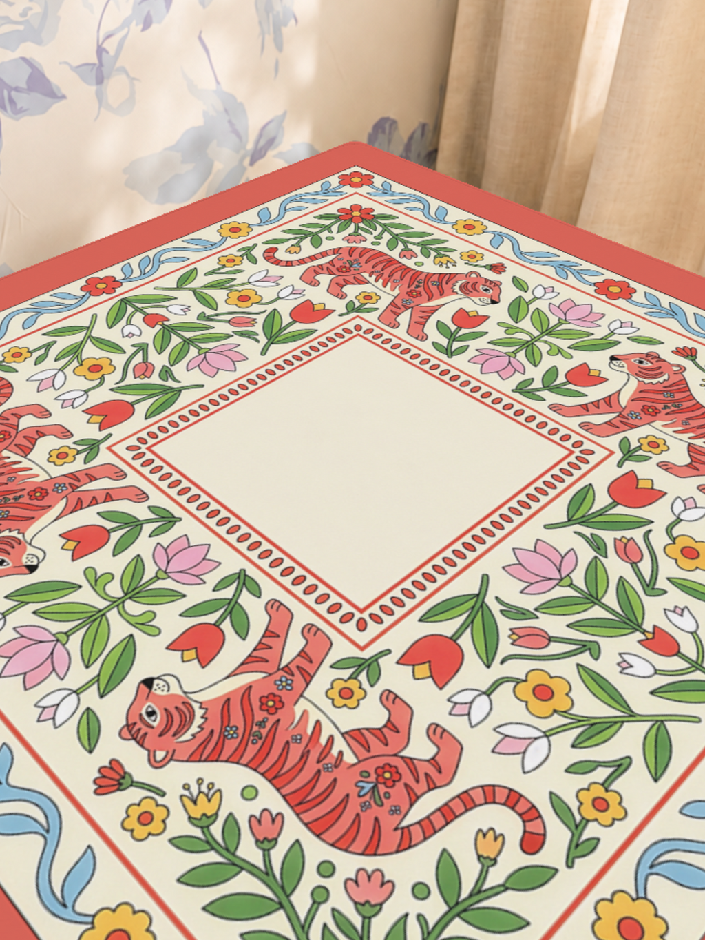 Mahjong by SI™ Tiger Lily Folklore Mahjong Mat