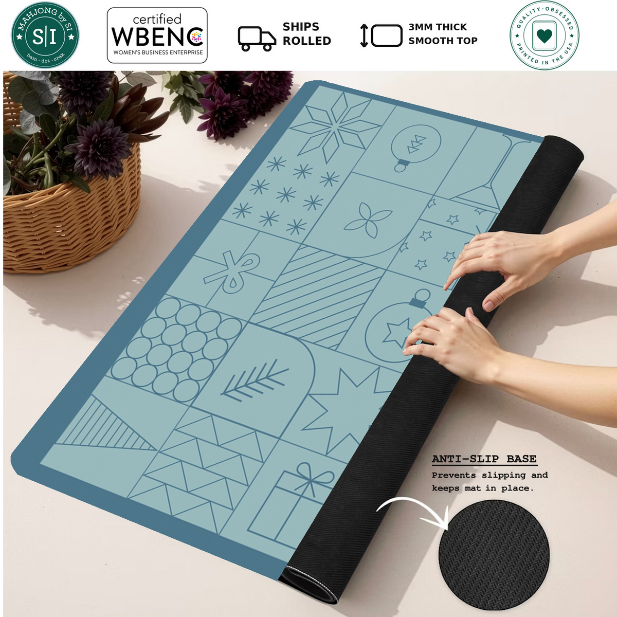 Mahjong by SI™ Winter Wonderland Tiles Mahjong Mat