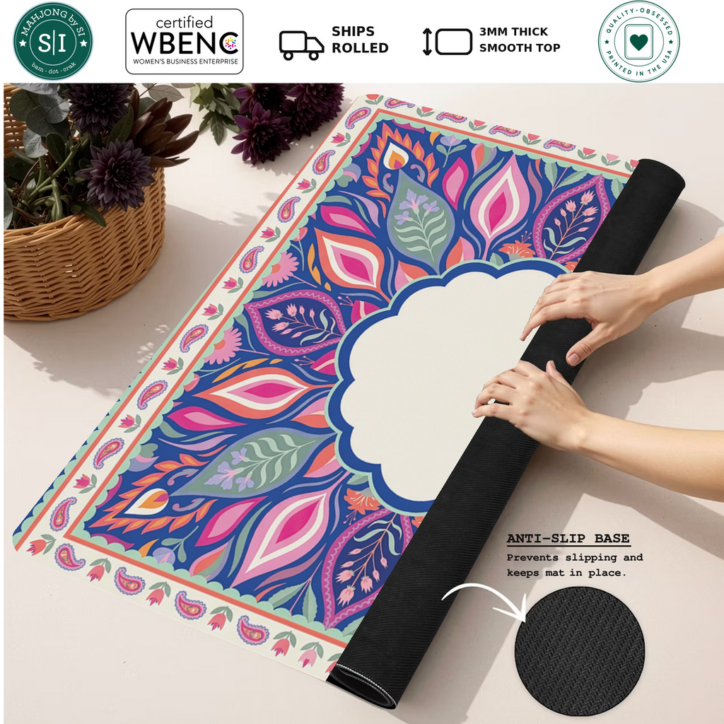Mahjong by SI™ Paisley in Bloom Mahjong Mat