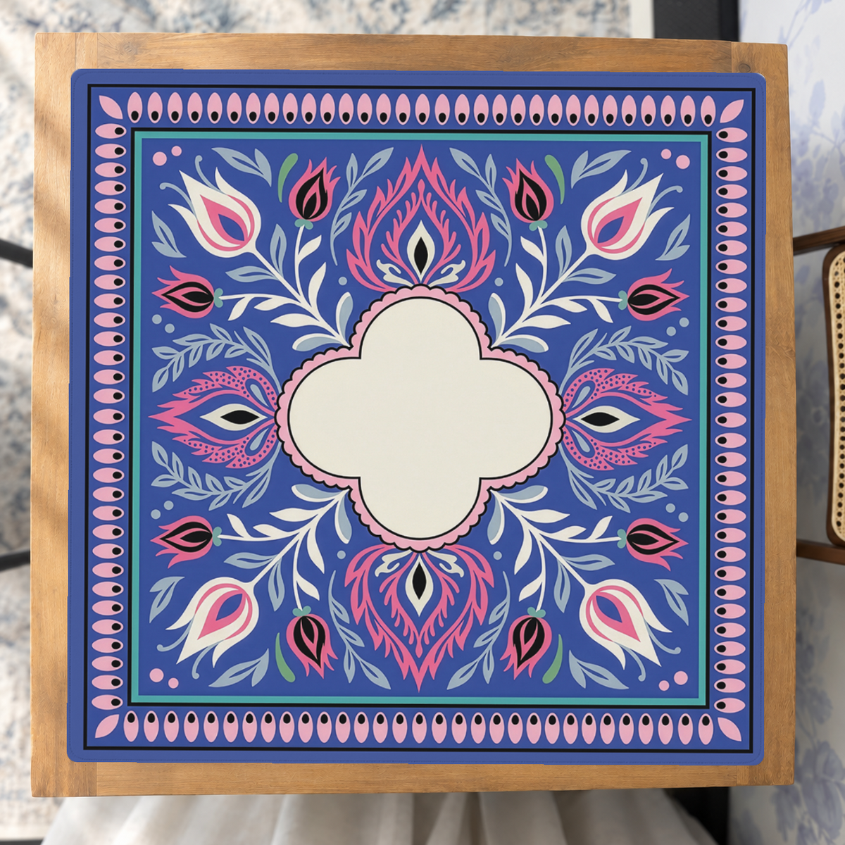 Mahjong by SI™ Folk Dance Florals Mahjong Mat