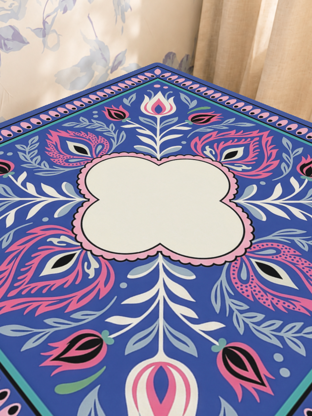Mahjong by SI™ Folk Dance Florals Mahjong Mat