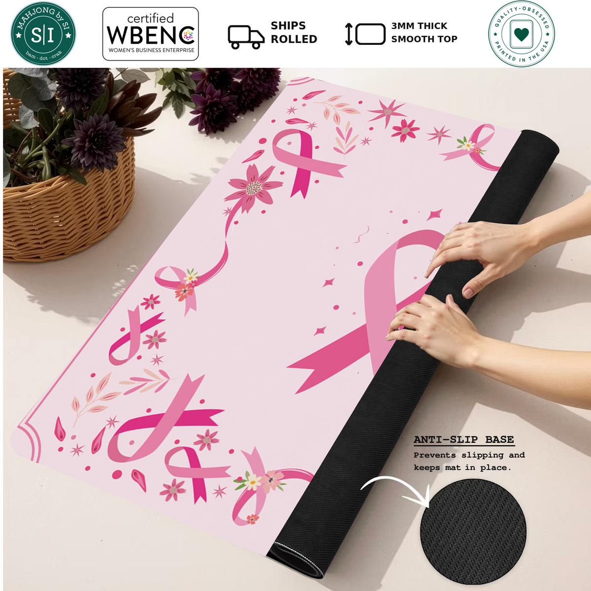Mahjong by SI™ Shirley’s Garden of Resilience Mahjong Mat