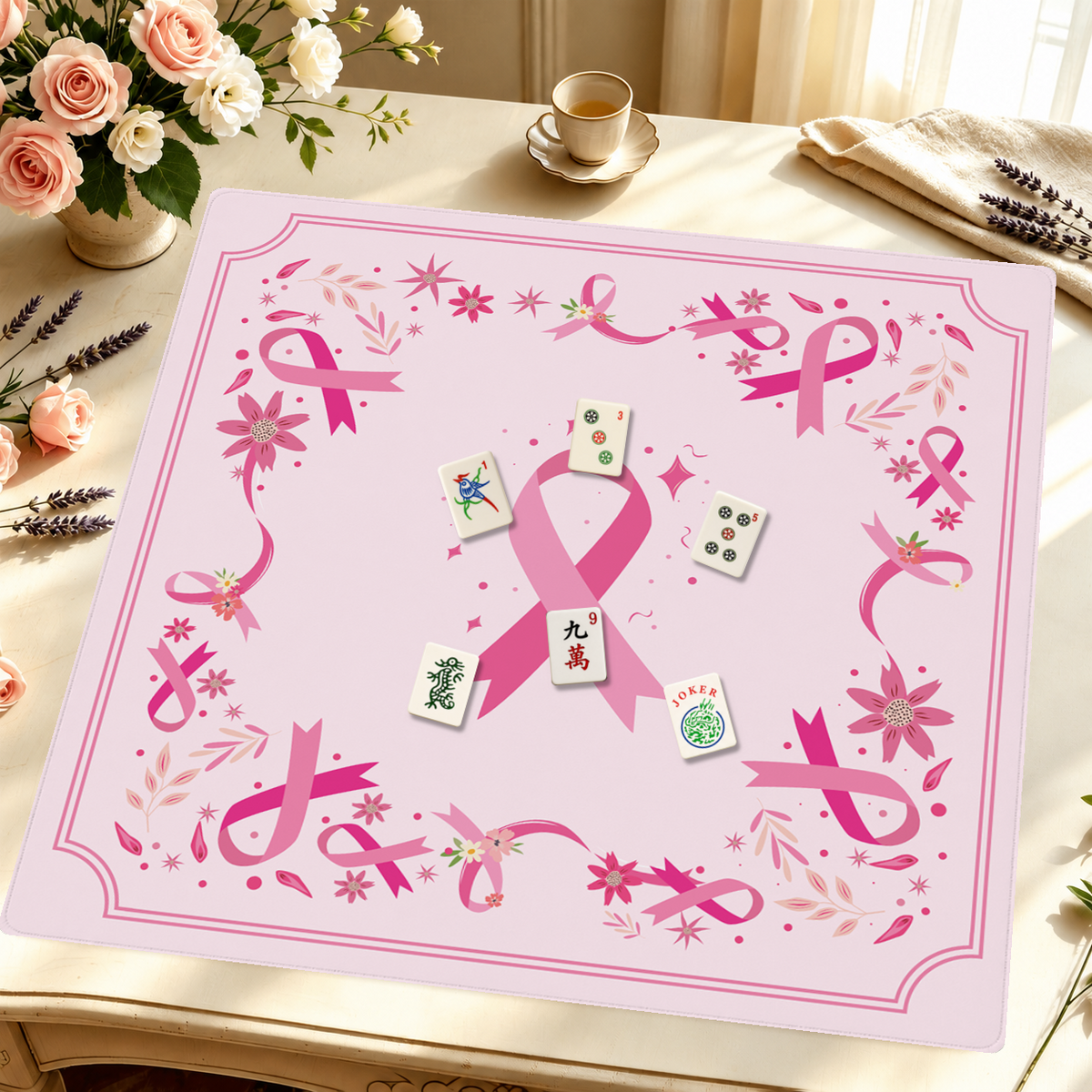 Mahjong by SI™ Shirley’s Garden of Resilience Mahjong Mat