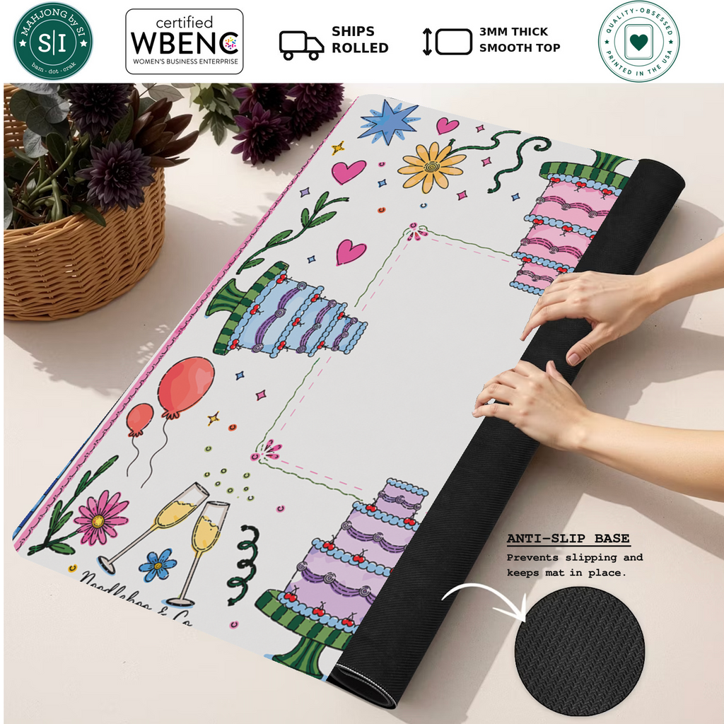 Party Like a Tile Star Mahjong Mat