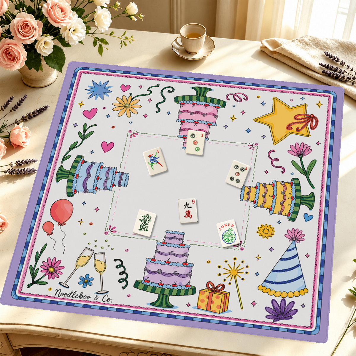 Party Like a Tile Star Mahjong Mat