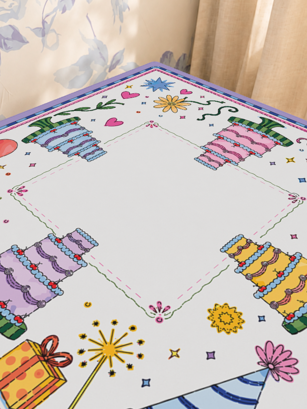 Party Like a Tile Star Mahjong Mat