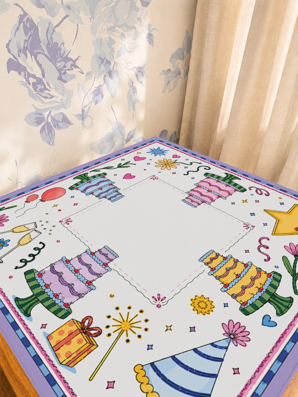 Party Like a Tile Star Mahjong Mat