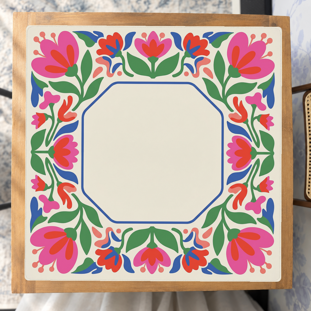 Mahjong by SI™ Folk Art Flourish Mahjong Mat