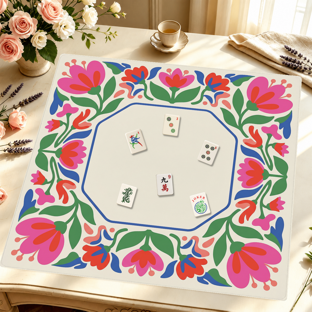Mahjong by SI™ Folk Art Flourish Mahjong Mat