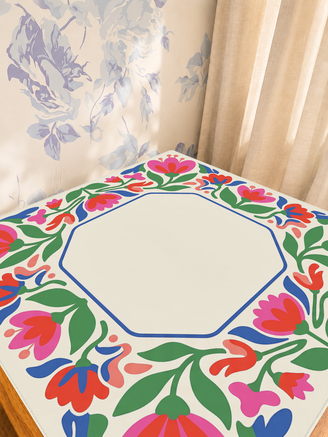 Mahjong by SI™ Folk Art Flourish Mahjong Mat