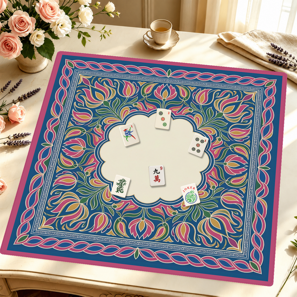 Mahjong by SI™ Tulip Tapestry Mahjong Mat