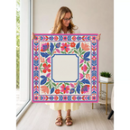 Mahjong by SI™ Floral Fiesta Frame Mahjong Mat