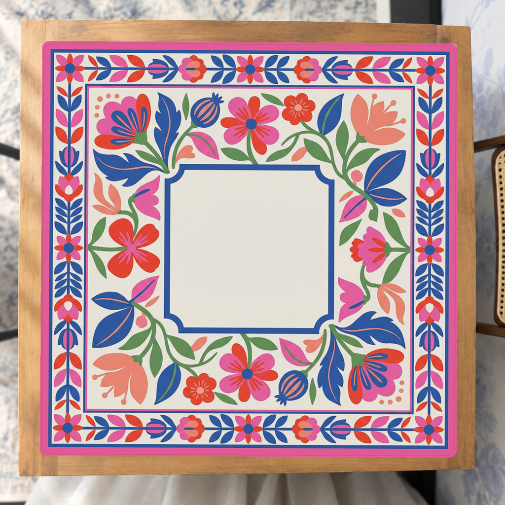 Mahjong by SI™ Floral Fiesta Frame Mahjong Mat