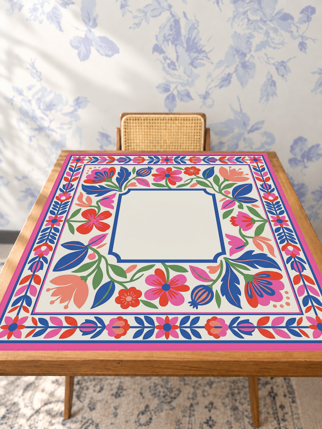 Mahjong by SI™ Floral Fiesta Frame Mahjong Mat