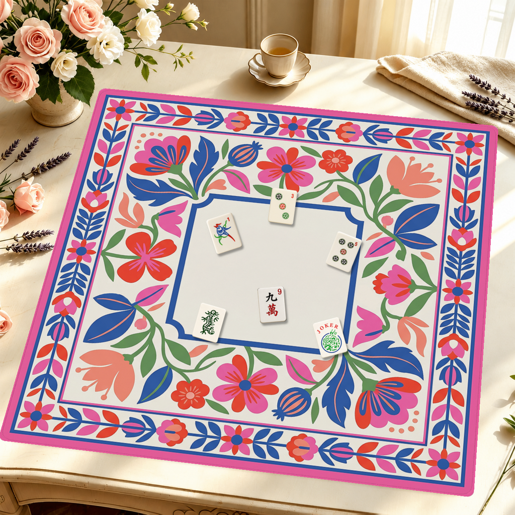 Mahjong by SI™ Floral Fiesta Frame Mahjong Mat