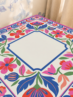 Mahjong by SI™ Floral Fiesta Frame Mahjong Mat
