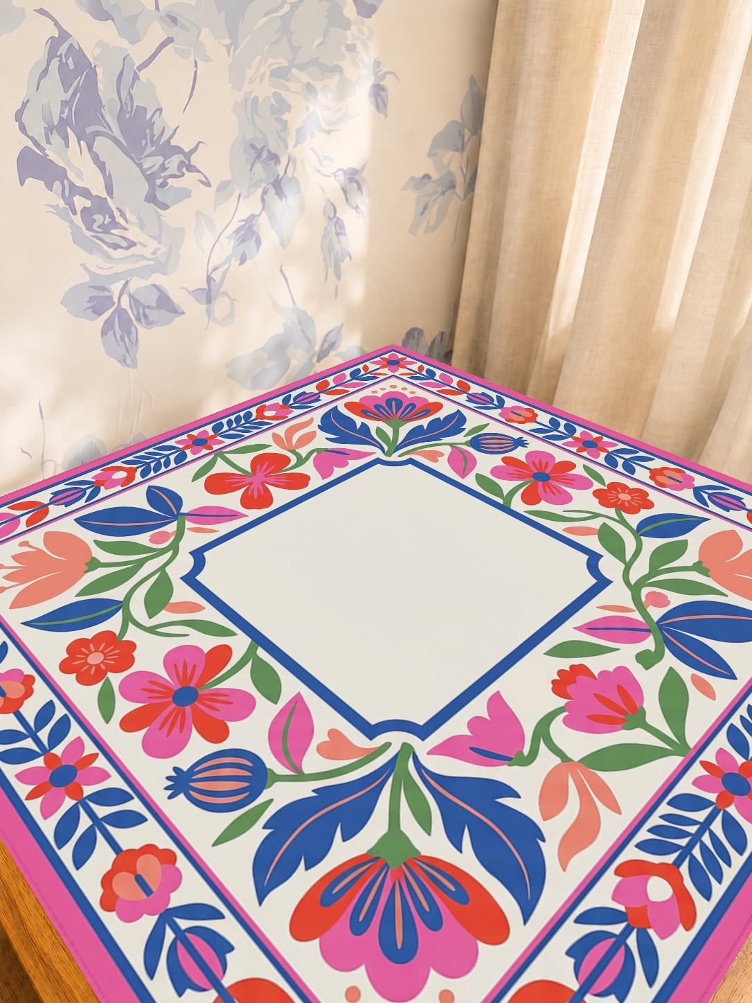 Mahjong by SI™ Floral Fiesta Frame Mahjong Mat