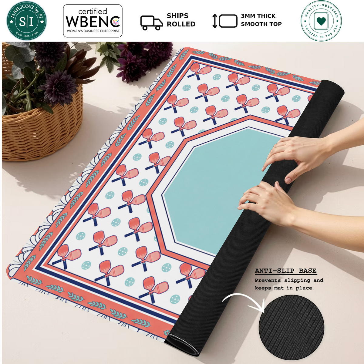 Mahjong by SI™ Advantage Coral Mahjong Mat