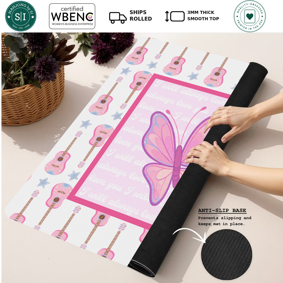Mahjong by SI™ Six String Serenade Mahjong Mat