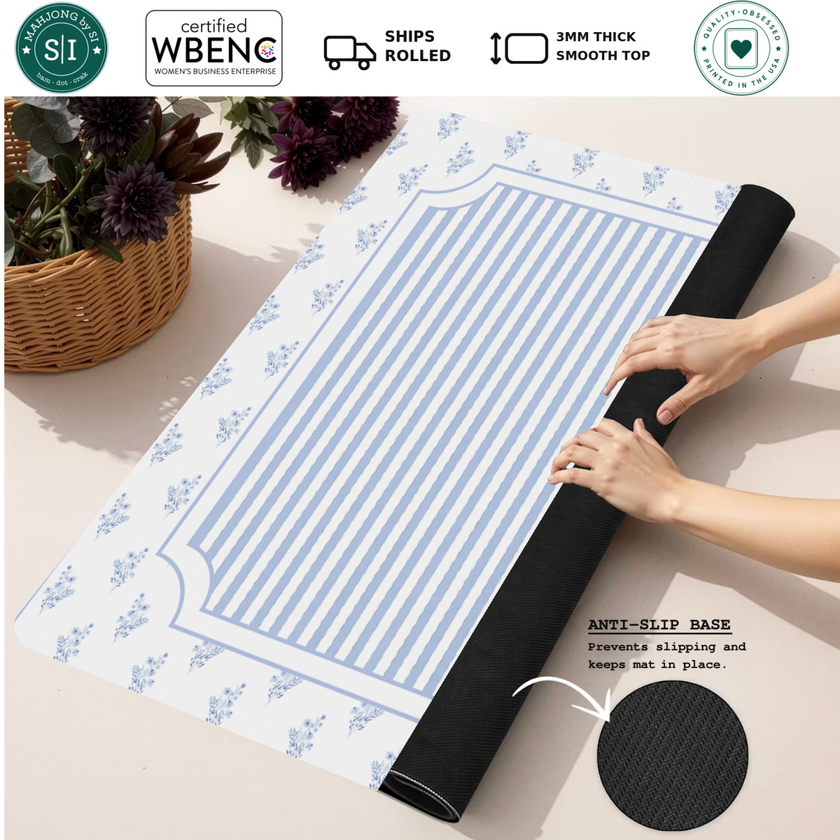 Mahjong by SI™ Cornflower Cabana Mahjong Mat