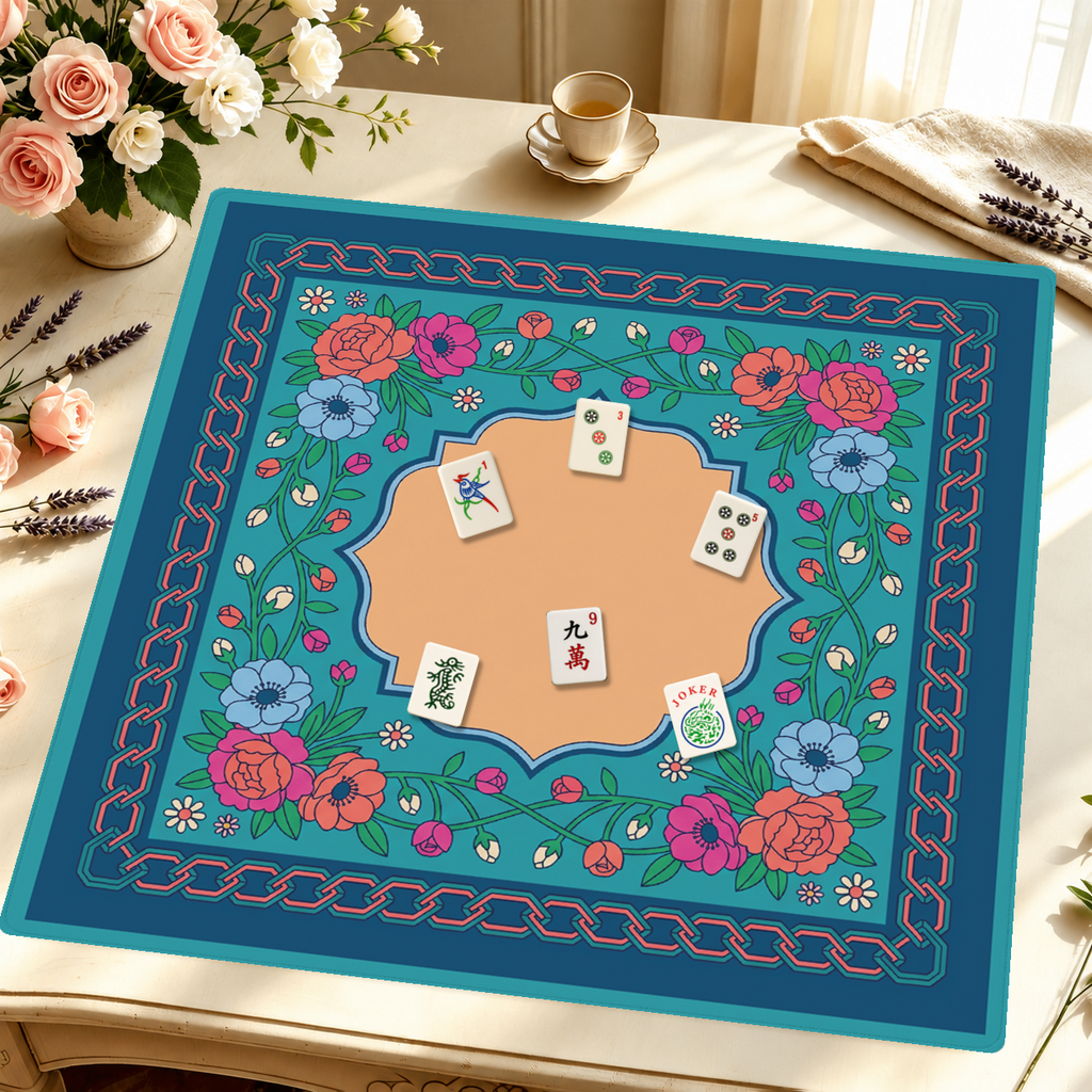 Mahjong by SI™ Chain Reaction Blooms Mahjong Mat