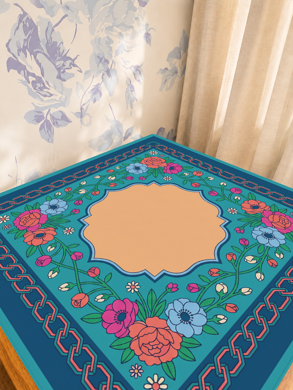 Mahjong by SI™ Chain Reaction Blooms Mahjong Mat