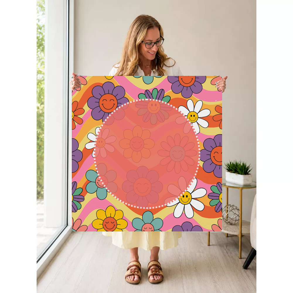 Mahjong by SI™ Groovy Kind of Bloom Mahjong Mat