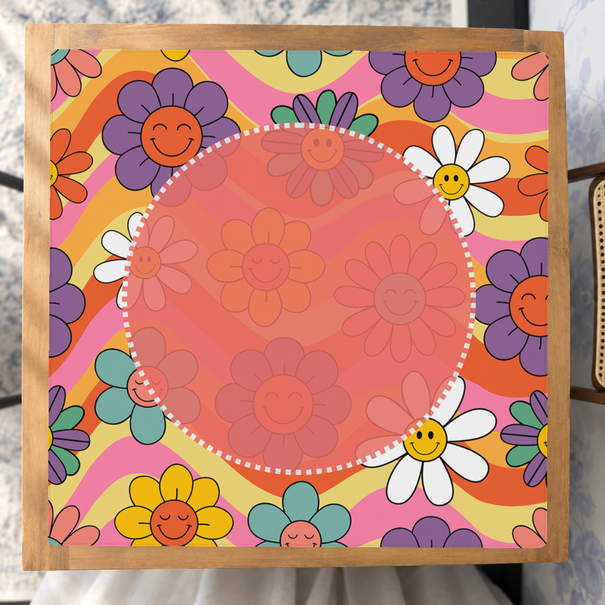 Mahjong by SI™ Groovy Kind of Bloom Mahjong Mat