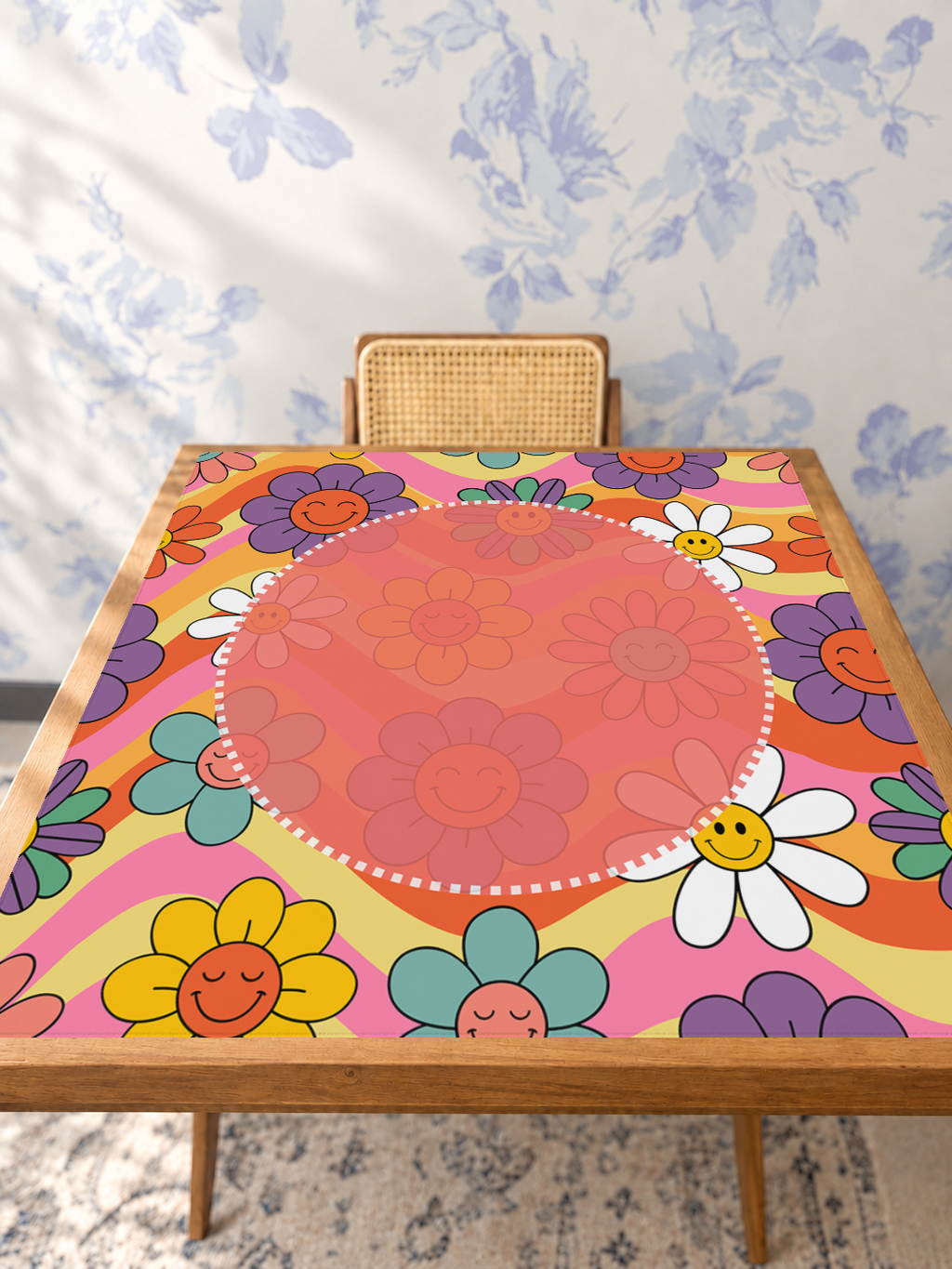 Mahjong by SI™ Groovy Kind of Bloom Mahjong Mat