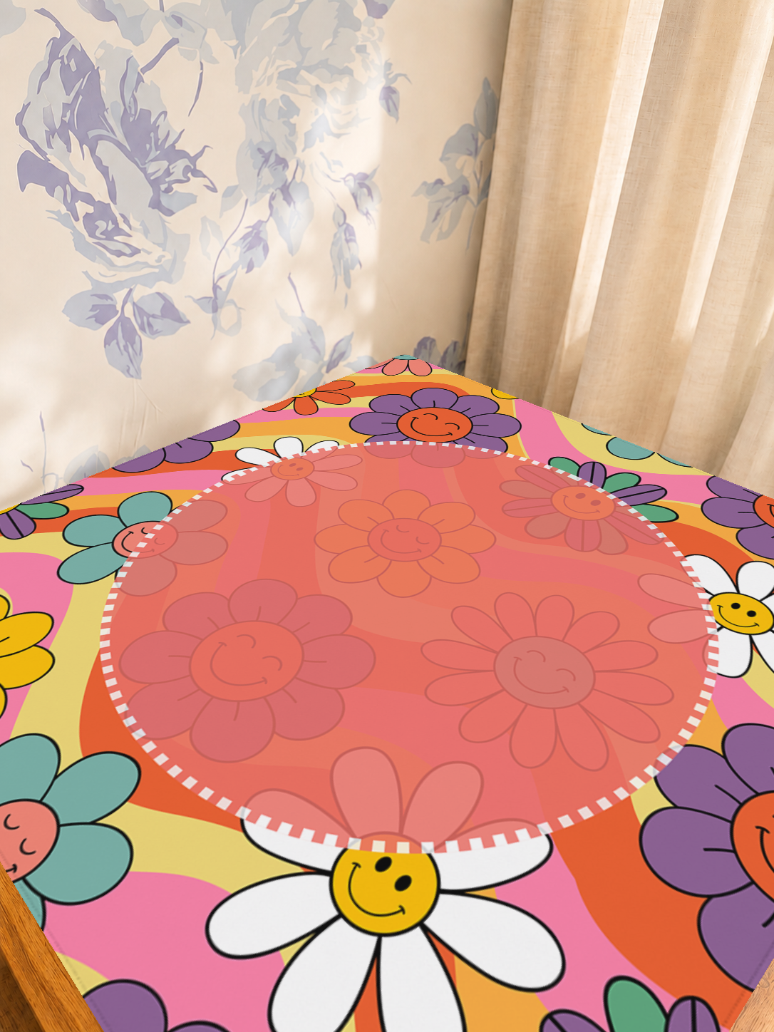 Mahjong by SI™ Groovy Kind of Bloom Mahjong Mat