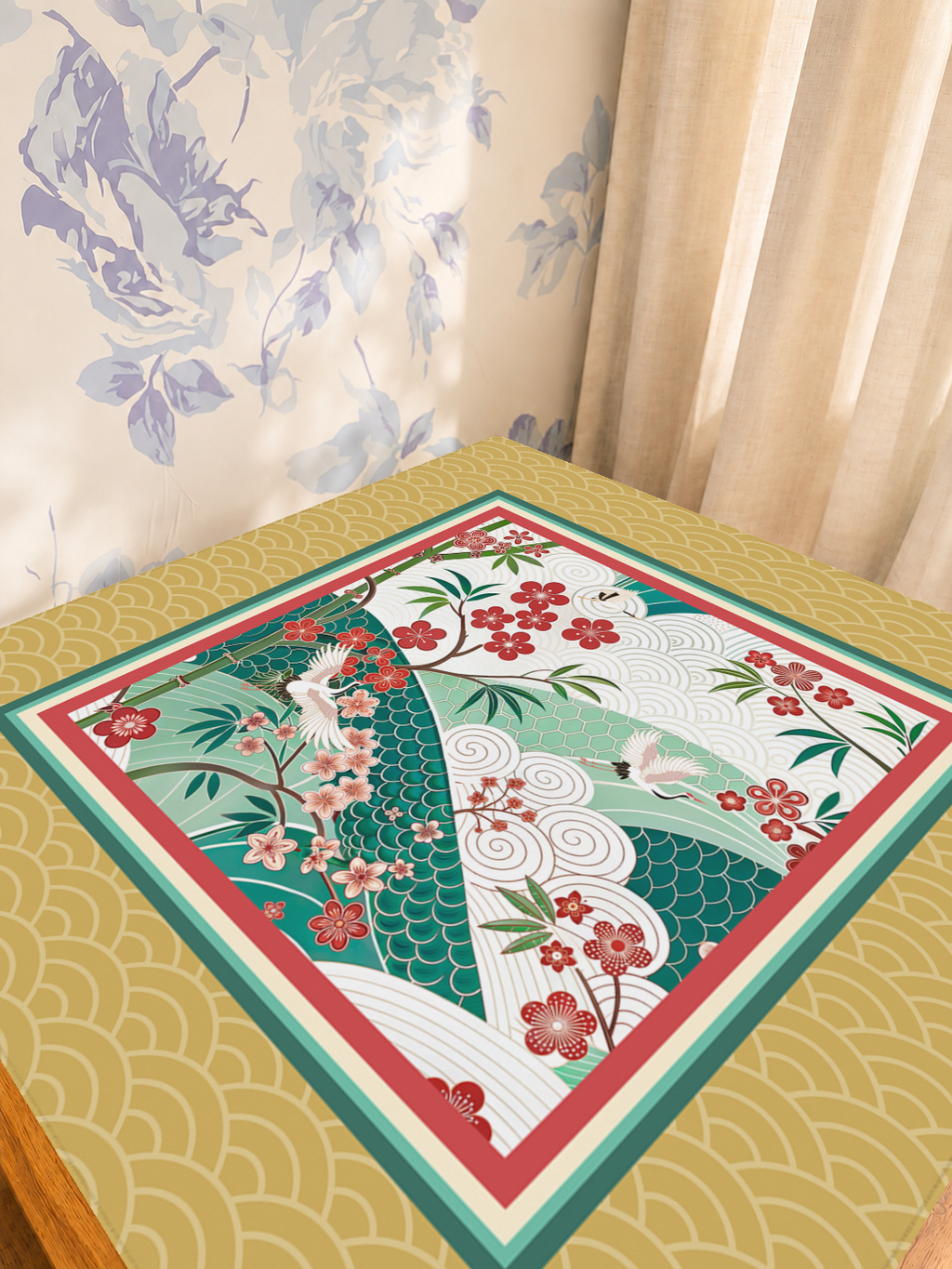 Mahjong by SI™ Plum Delightful Mahjong Mat