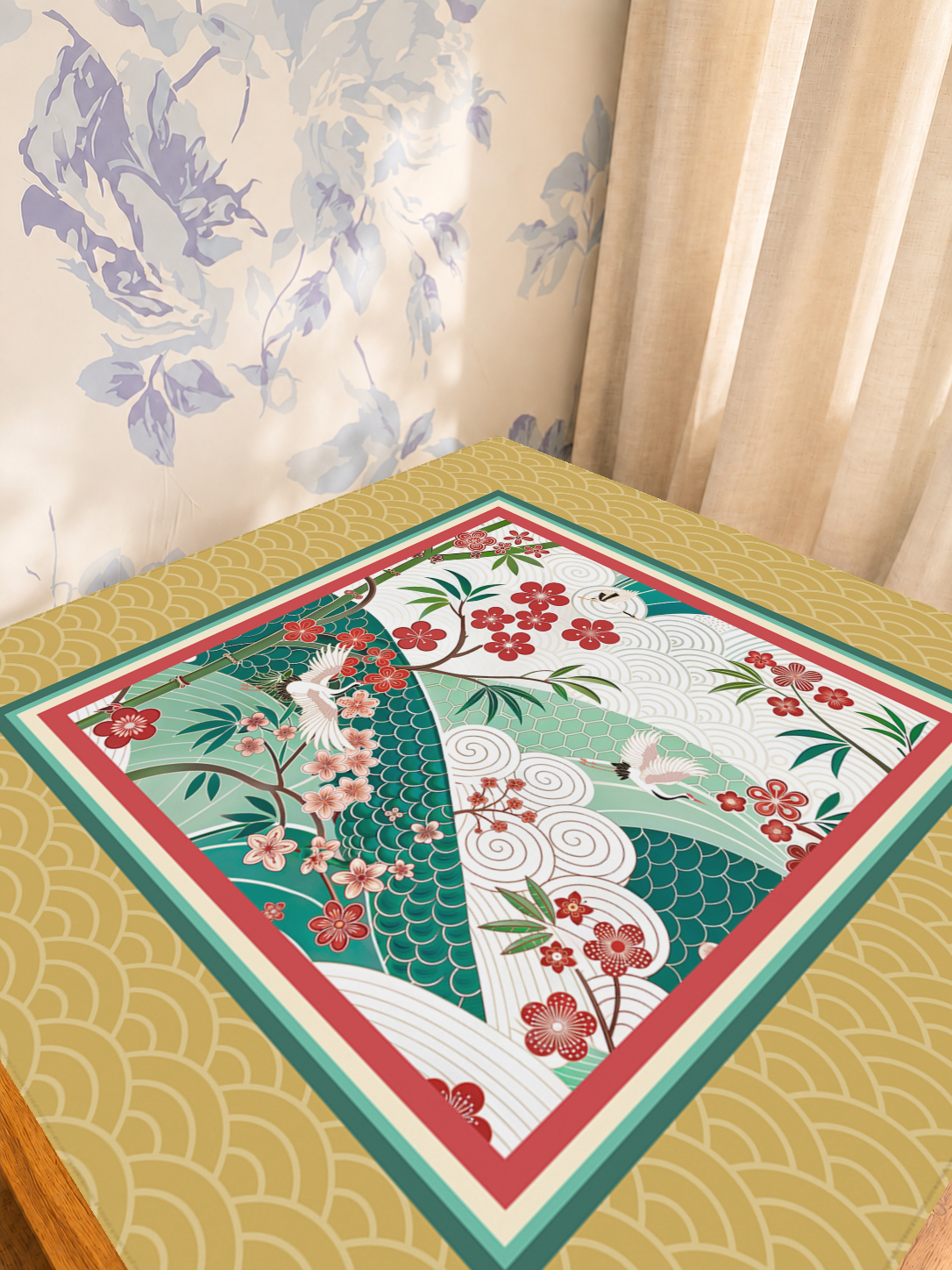 Mahjong by SI™ Plum Delightful Mahjong Mat