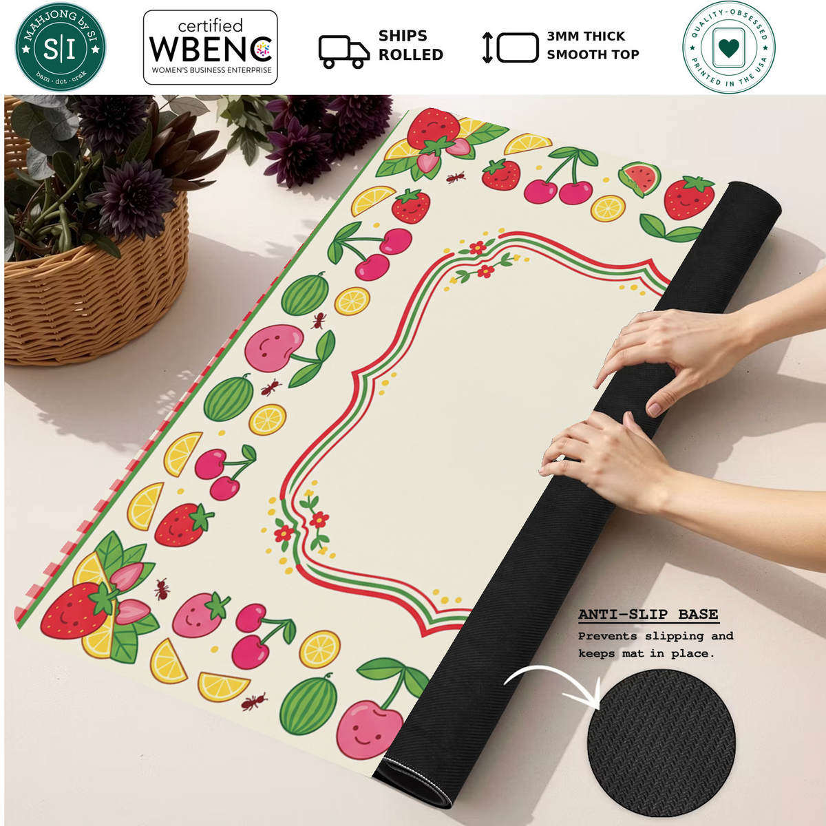 Mahjong by SI™ Berry Sweet Summer Mahjong Mat