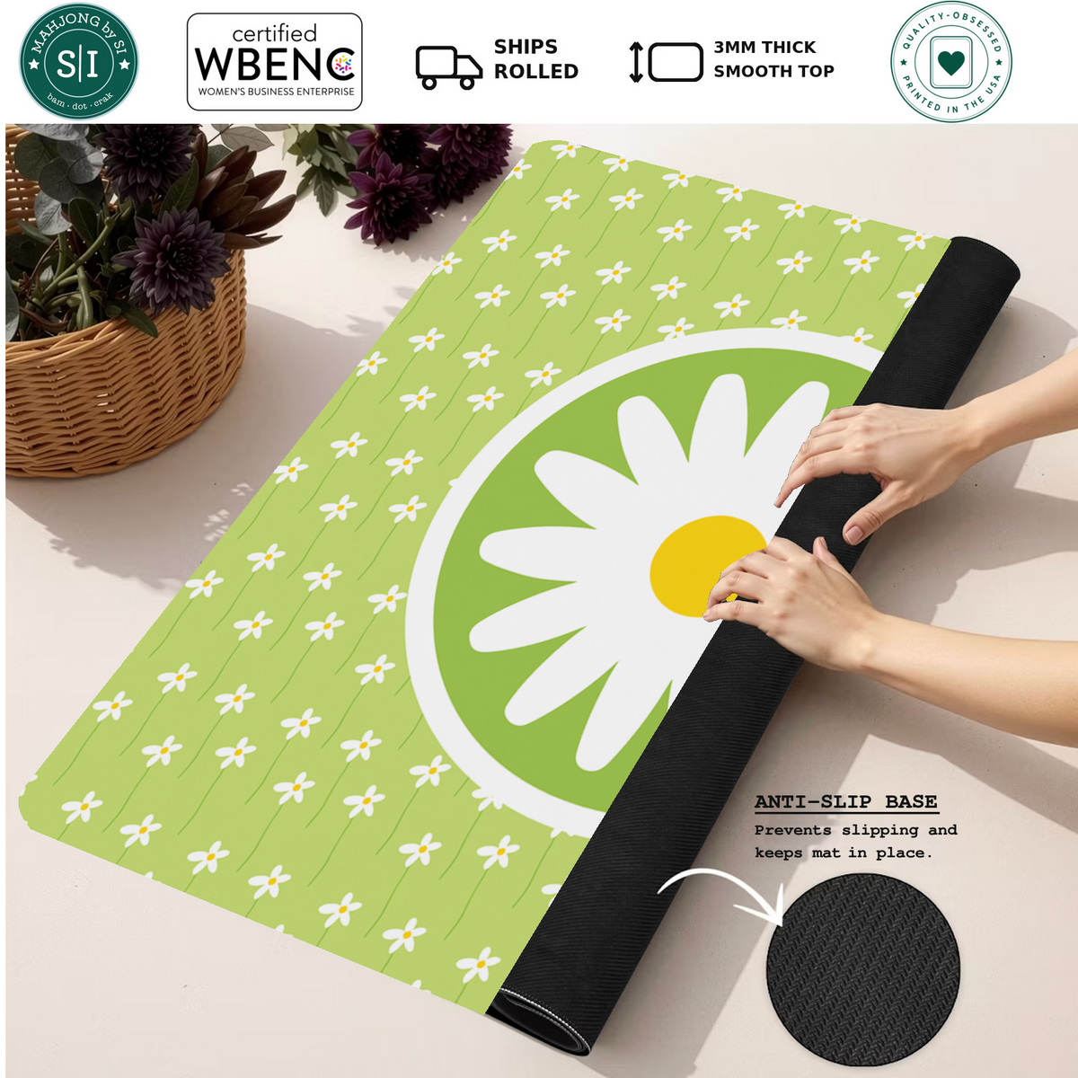 Mahjong by SI™ Pushing Up Daisies Mahjong Mat