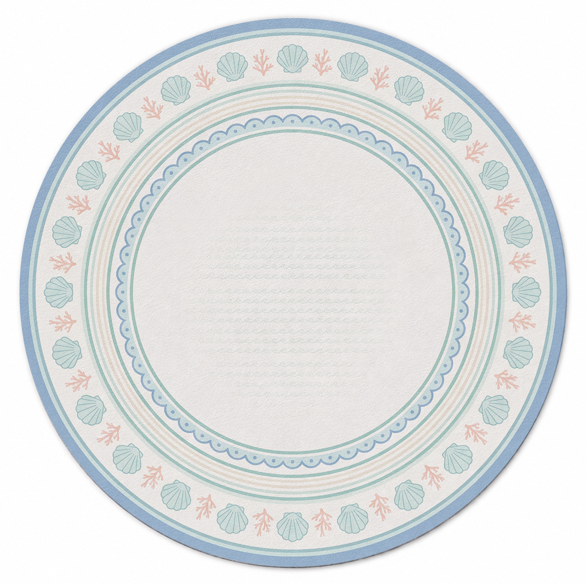 Coral Cove Round Mahjong Mat | Mahjong by SI