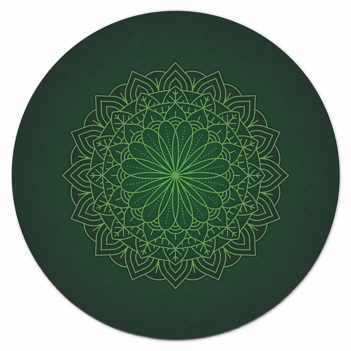 Emerald Lotus Mandala Mahjong Mat | Mahjong by SI