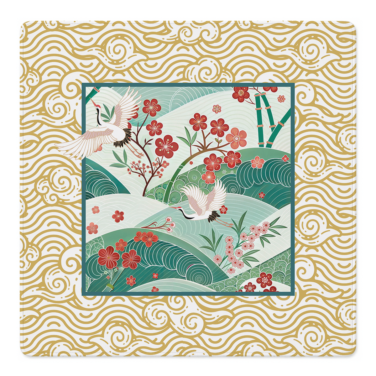 Plumage & Plum Blossoms Mahjong Mat | Mahjong by SI