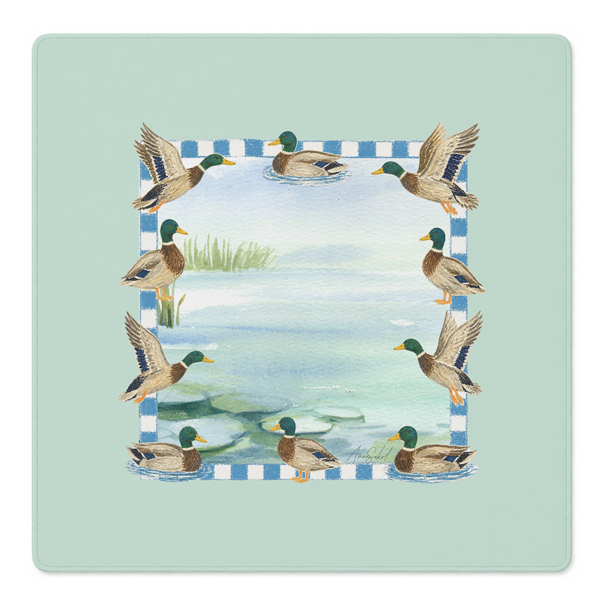 Lucky Duck Pond Mahjong Mat | Mahjong by SI