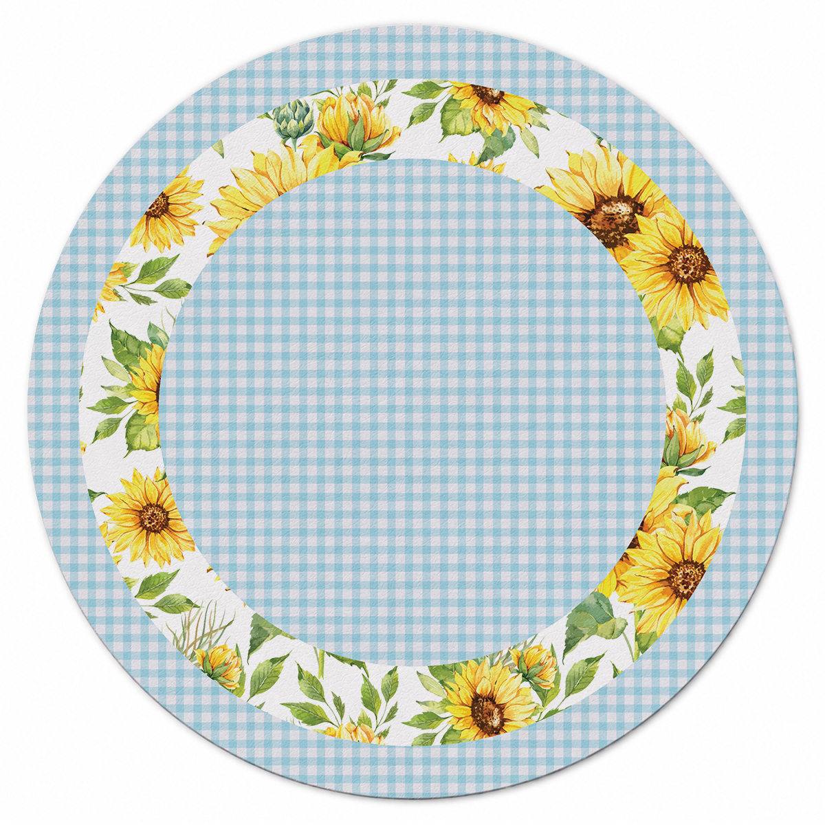 Sunflower Gingham Ring Mahjong Mat | Mahjong by SI
